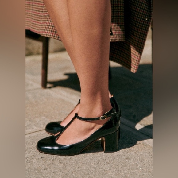 Sezane Marcie Babies Mary Jane Heels Black - Picture 2 of 9